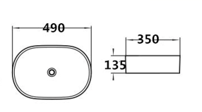 PA4935MW Above Counter Basin(Oval:490*350*135mm) — detail 2
