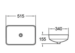 PI5134MB Black Insert Basin (Rectangle: 520*340*155mm) — detail 3