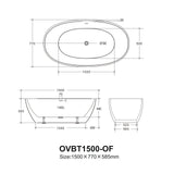 Olivia OVBT1500 Freestanding Bathtub — detail 3