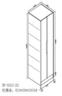 Kitchen Finger Pull Two door Pantry 600*598*2200mm BF-6022P-2D-BOX/BF-6022-2300-2D-BOX