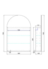 Olivia LED Mirror Cabinet OARSV6090MB-LED — detail 7