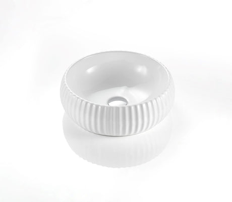 PA4014 Above Counter Basin, Cascade Fluted Art Basin(Round: 400*400*140mm)