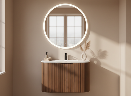 VITO ARDEN Fluted Curved Vanity With Inner Drawer 600-900mm — detail 3