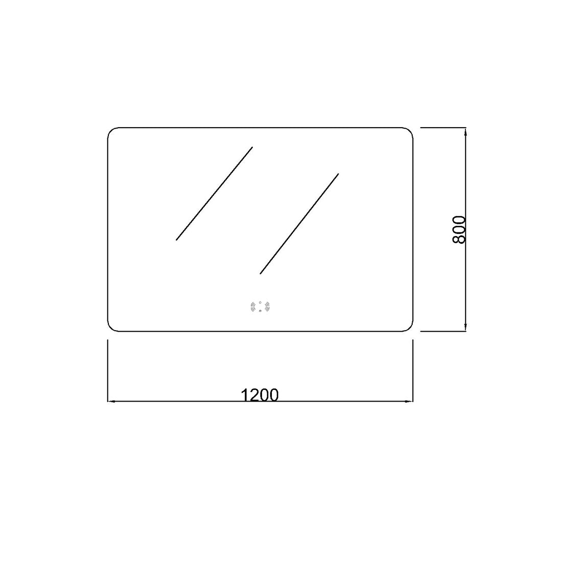 Ovian LED Back lit Mirror Pencil Edge Smart touch free controls 750/900/1200 OSPBM7560/9075/1280 — detail 5