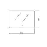 Ovian LED Back lit Mirror Pencil Edge Smart touch free controls 750/900/1200 OSPBM7560/9075/1280 — detail 5