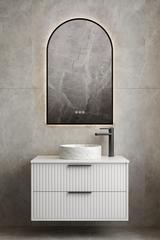 Framed Mirror Arch Shape Backlit Bluetooth 500*750mm LBAR5075-MB/LBAR5075-BB