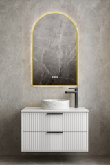 Framed Mirror Arch Shape Backlit Bluetooth 500*750mm LBAR5075-MB/LBAR5075-BB — detail 2