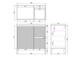 Brighton Free-Standing PVC Vanity CB94RL — detail 2