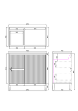 Brighton Free-Standing PVC Vanity CB94LL — detail 2