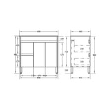 Nova Free-Standing Plywood Vanity NC94LLG — detail 2
