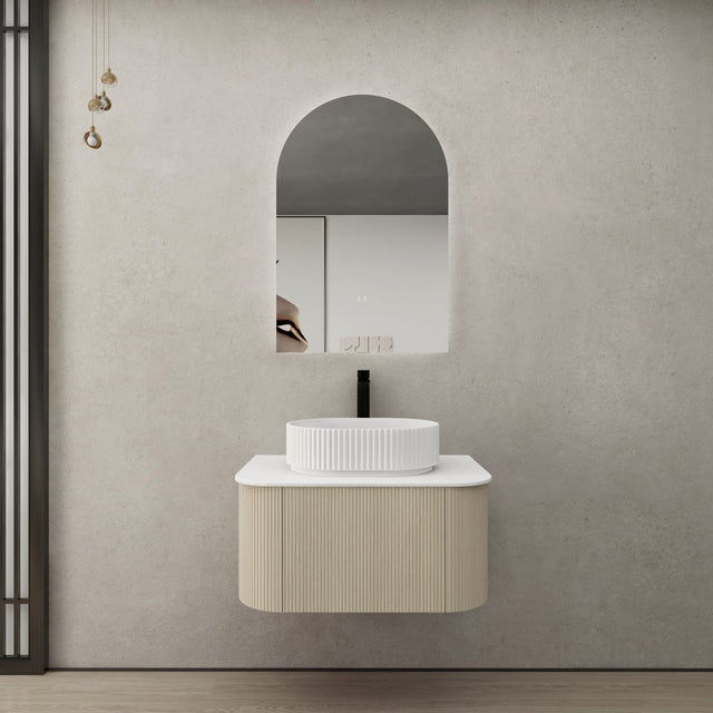 Bronte Wall-Hung PVC Curved Vanity KC75W