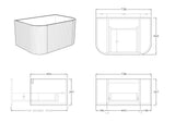 Bronte Wall-Hung PVC Curved Vanity KC75W — detail 4