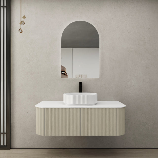 Bronte Wall-Hung PVC Curved Vanity KC125W