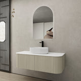 Bronte Wall-Hung PVC Curved Vanity KC125W — detail 3