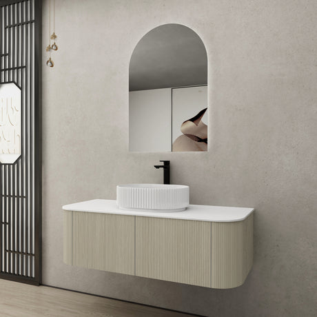 Bronte Wall-Hung PVC Curved Vanity KC125W — detail 3