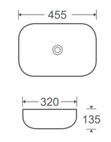 VITO NILAH Rectangular Premium Ceramic Above-Counter Basin 455*320*165mm NV03/NV06 — detail 5