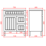 Acacia Free-Standing PVC Vanity AC74RL-MB — detail 3