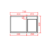 Acacia Free-Standing PVC Vanity AC74RL-MB — detail 4