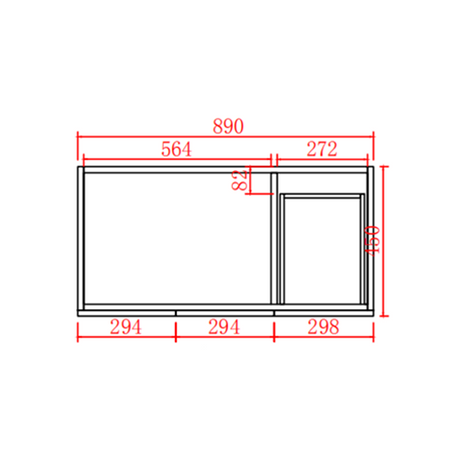 Acacia Free-Standing PVC Vanity AC94RL-MB — detail 4