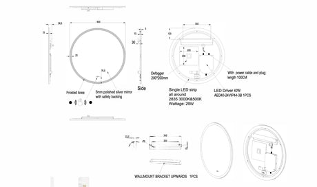 OR600BM LED Backlit Mirror — detail 4