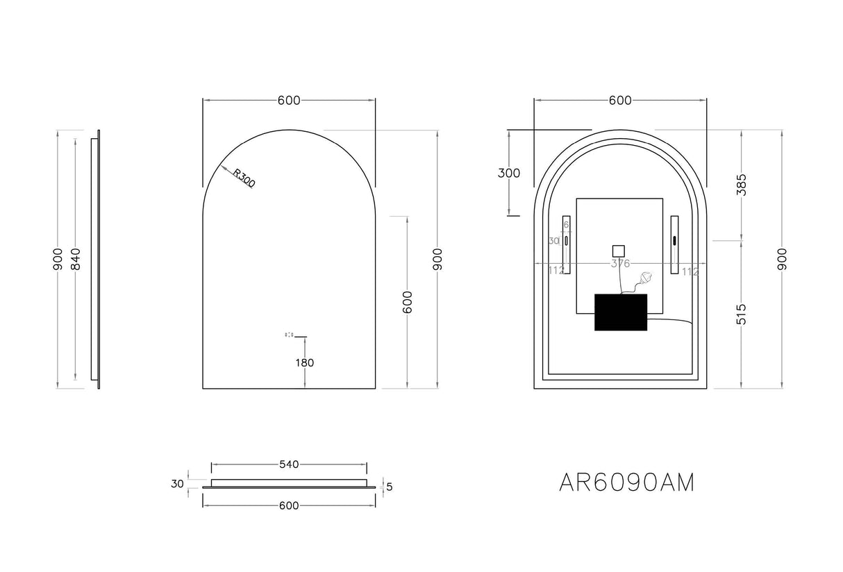 OAR6090BM   LED Backlit Mirror — detail 4