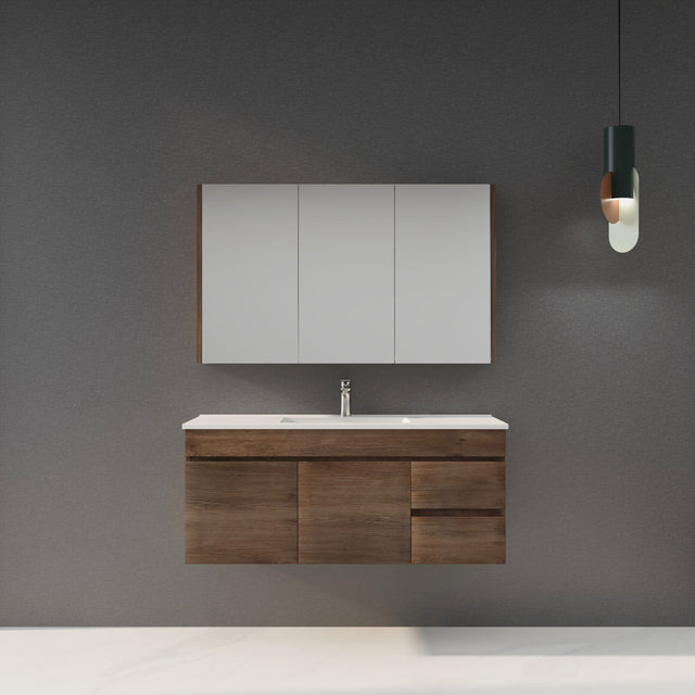 Berge Wall-Hung Wood Grain MDF Vanity B124RW-DO