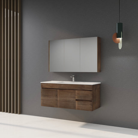 Berge Wall-Hung Wood Grain MDF Vanity B124RW-DO — detail 2