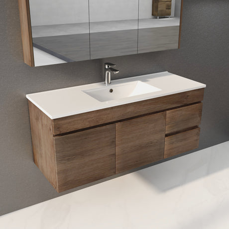 Berge Wall-Hung Wood Grain MDF Vanity B124RW-DO — detail 3