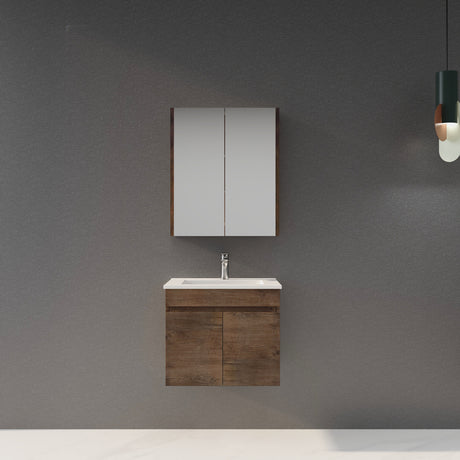 Berge Wall-Hung Wood Grain MDF Vanity B64W-DO
