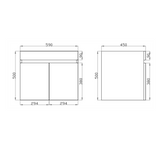 Berge Wall-Hung Wood Grain MDF Vanity B64W-DO — detail 4