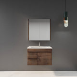 Berge Wall-Hung Wood Grain MDF Vanity B74LW-DO