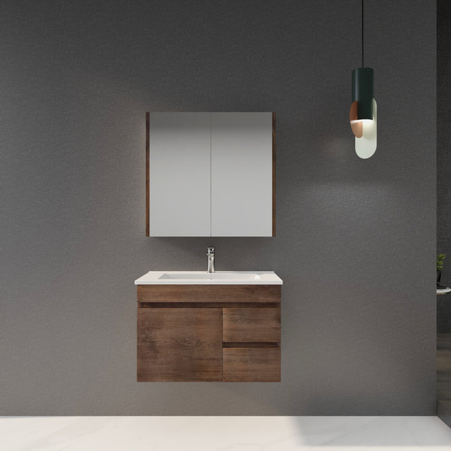 Berge Wall-Hung Wood Grain MDF Vanity B74RW-DO