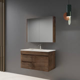 Berge Wall-Hung Wood Grain MDF Vanity B94LW-DO — detail 2