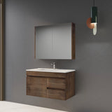Berge Wall-Hung Wood Grain MDF Vanity B94RW-DO — detail 3