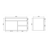 Berge Wall-Hung Wood Grain MDF Vanity B94RW-DO — detail 4