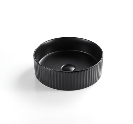 VITO Geneva Fluted Round Premium Ceramic Above-Counter Basin 360*360*115mm GNV3636 — detail 4