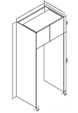 Kitchen Fridge Cabinet With 2 Side Panel 800/900/1000mm BFF-800P/900P/1000P