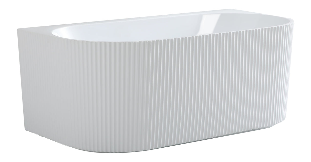 Bali Fluted Freestanding Back to Wall Bathtub 1500/1700 BBAT1500GW-MW-MB/BBAT1700GW-MW-MB — detail 7