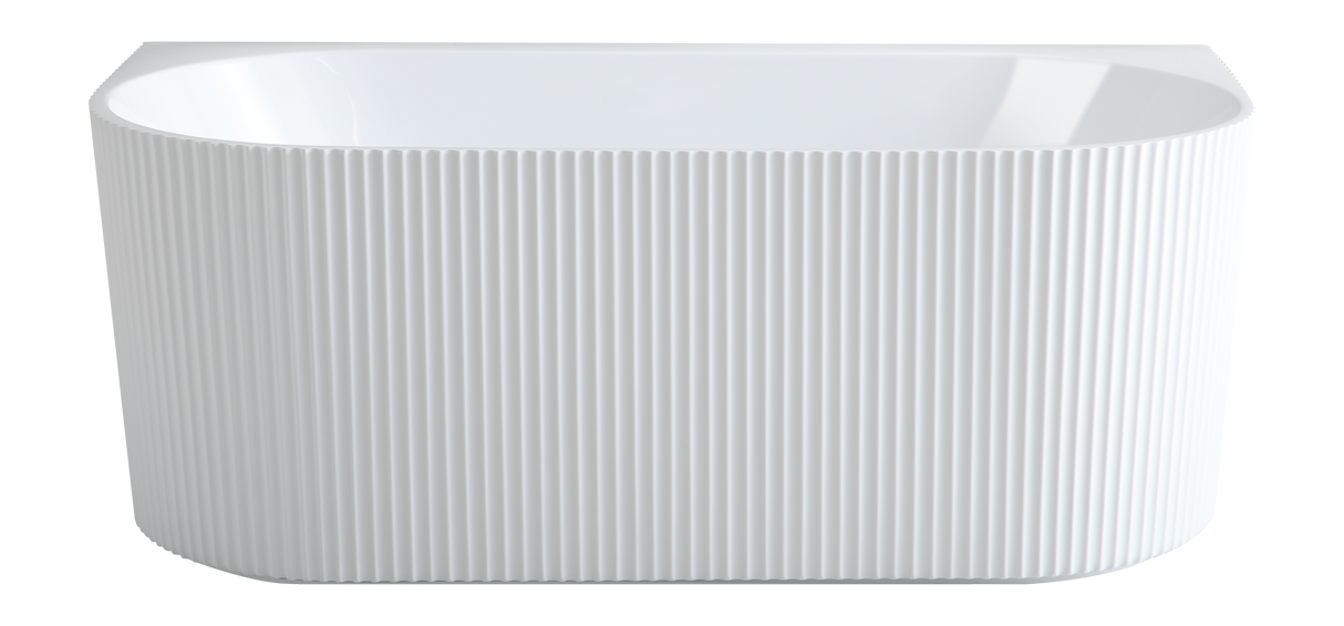 Bali Fluted Freestanding Back to Wall Bathtub 1500/1700 BBAT1500GW-MW-MB/BBAT1700GW-MW-MB — detail 8