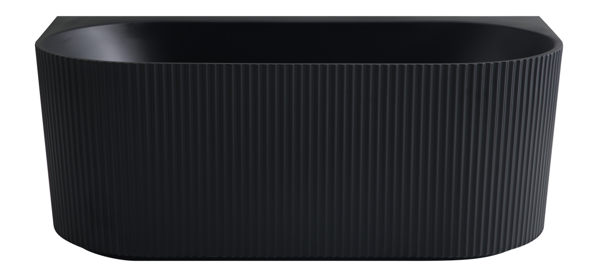 Bali Fluted Freestanding Back to Wall Bathtub 1500/1700 BBAT1500GW-MW-MB/BBAT1700GW-MW-MB — detail 5