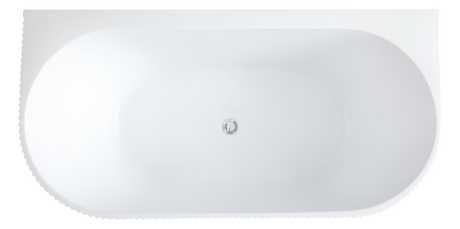 Bali Fluted Freestanding Back to Wall Bathtub 1500/1700 BBAT1500GW-MW-MB/BBAT1700GW-MW-MB — detail 9