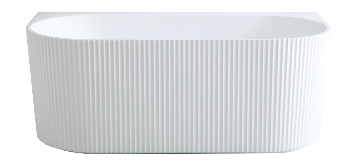 Bali Fluted Freestanding Back to Wall Bathtub 1500/1700 BBAT1500GW-MW-MB/BBAT1700GW-MW-MB — detail 4