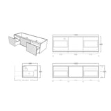 Bellevue Wall-Hung PVC Fluted Vanity K155W — detail 4