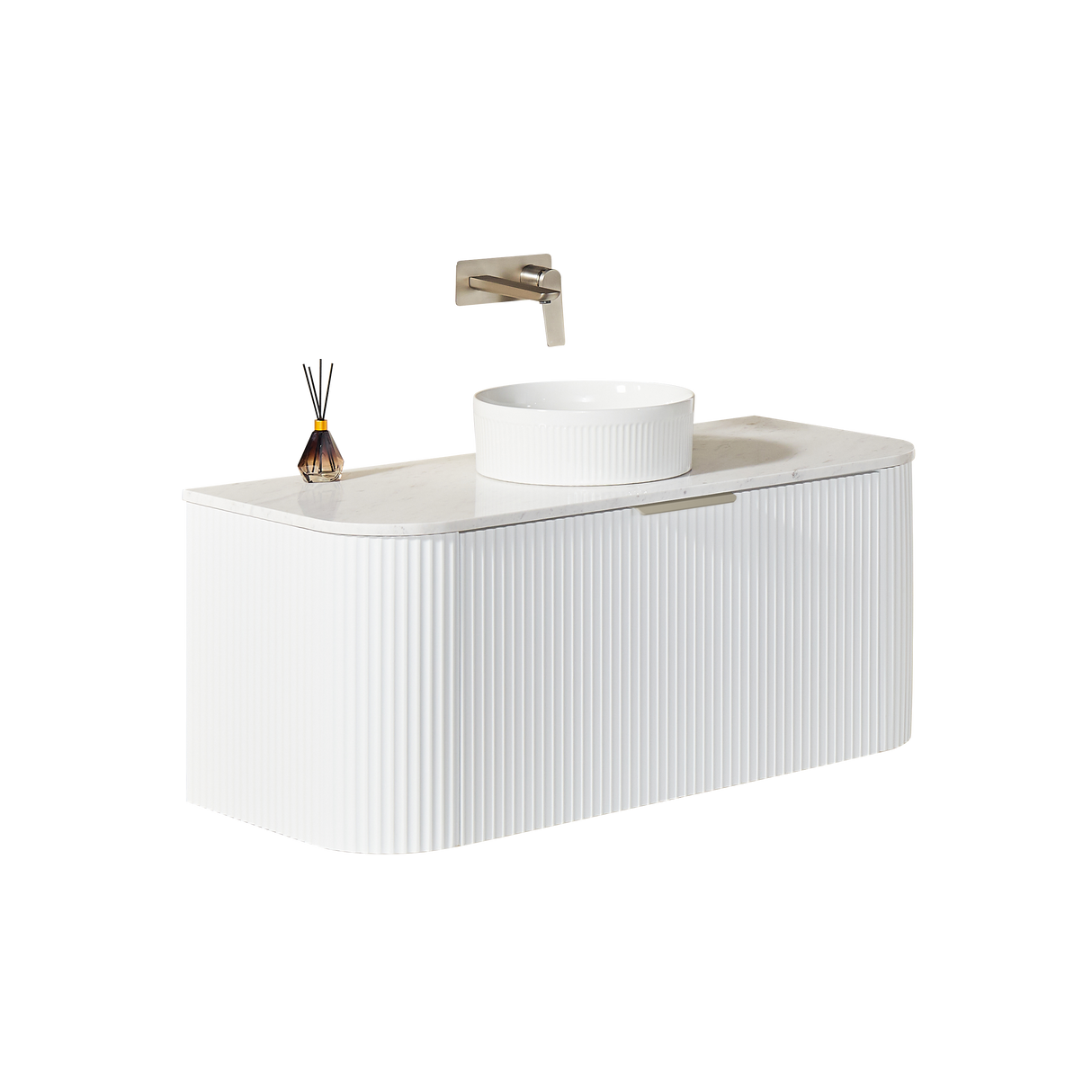 VITO AVANTTI Fluted Curved Vanity With Soft Closing Drawers 1200-1800mm (AVT1200W-AVT1800W) — detail 9