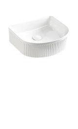 VITO Athena Fluted Arch Premium Ceramic Above-Counter Basin 400*360*130mm ATH4036AR-GW/MW/MB — detail 3