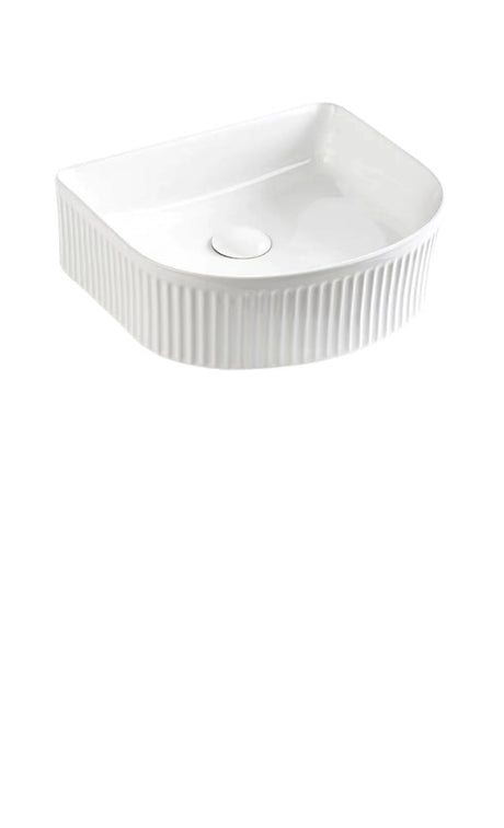 VITO Athena Fluted Arch Premium Ceramic Above-Counter Basin 400*360*130mm ATH4036AR-GW/MW/MB — detail 3