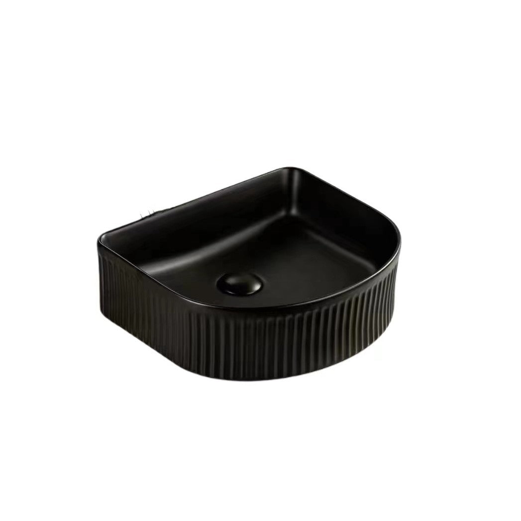 VITO Athena Fluted Arch Premium Ceramic Above-Counter Basin 400*360*130mm ATH4036AR-GW/MW/MB — detail 2