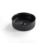 VITO Athena Fluted Round Premium Ceramic Above-Counter Basin 410*410*120mm ATH410R-GW/MW//MB — detail 7