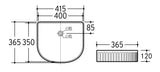 CA4135AR Cascade Fluted Arch Art Basin(Arch: 415x365x120) — detail 3