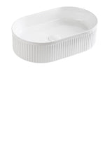 VITO Athena Fluted Oval Premium Ceramic Above-Counter Basin 490*310*130mm ATH4931-GW/MW/MB — detail 3